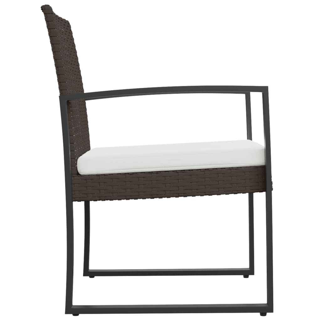 vidaXL Chaises de jardin 2 pcs Noir Résine tressée en PP
