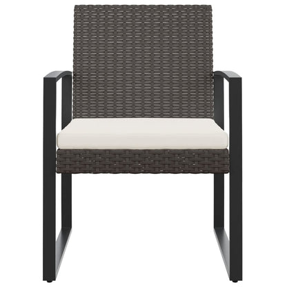 vidaXL Garten-Esszimmerstühle 2 Stk. Braun PP-Rattan