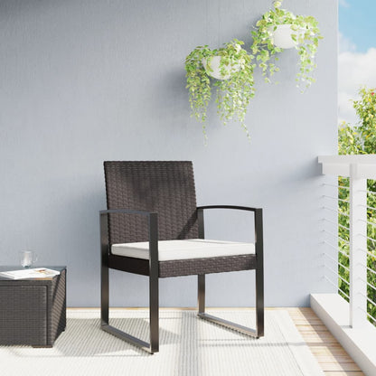 vidaXL Garten-Esszimmerstühle 2 Stk. Braun PP-Rattan