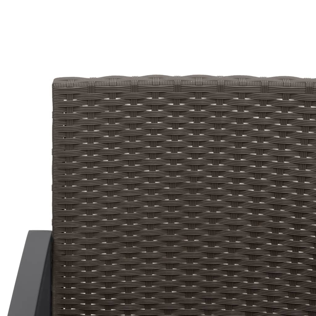 vidaXL Ensemble de salle à manger de jardin 5 pcs avec coussins résine tressée marron