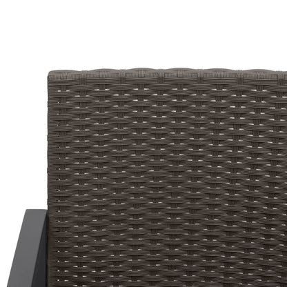 vidaXL Ensemble de salle à manger de jardin 5 pcs avec coussins résine tressée marron