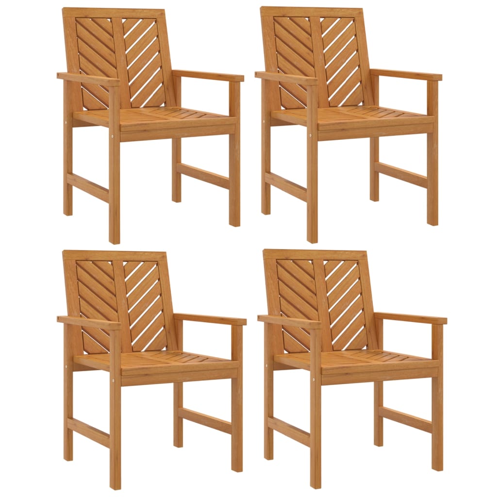 vidaXL Chaises de jardin 4 pcs. Bois d'acacia massif