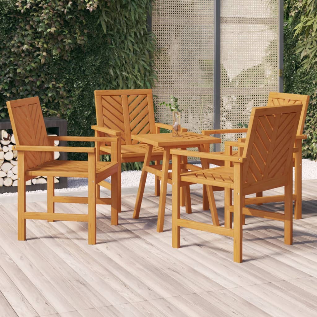 vidaXL Chaises de jardin 4 pcs. Bois d'acacia massif