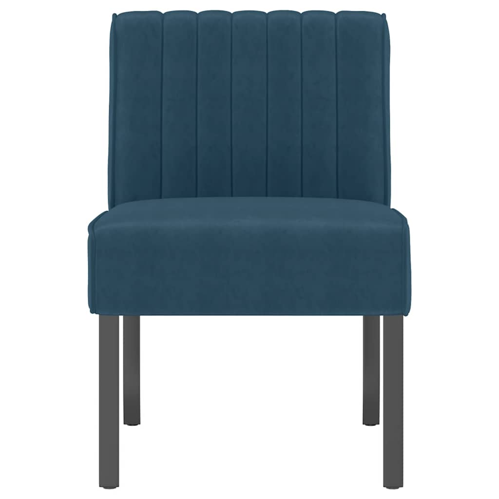 vidaXL Chaise rembourrée velours bleu