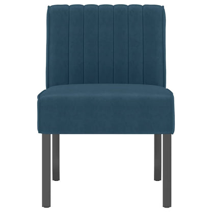 vidaXL Chaise rembourrée velours bleu