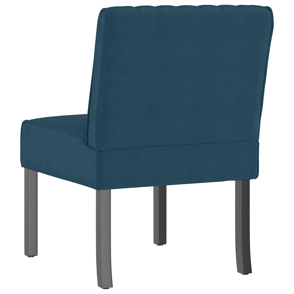 vidaXL Chaise rembourrée velours bleu