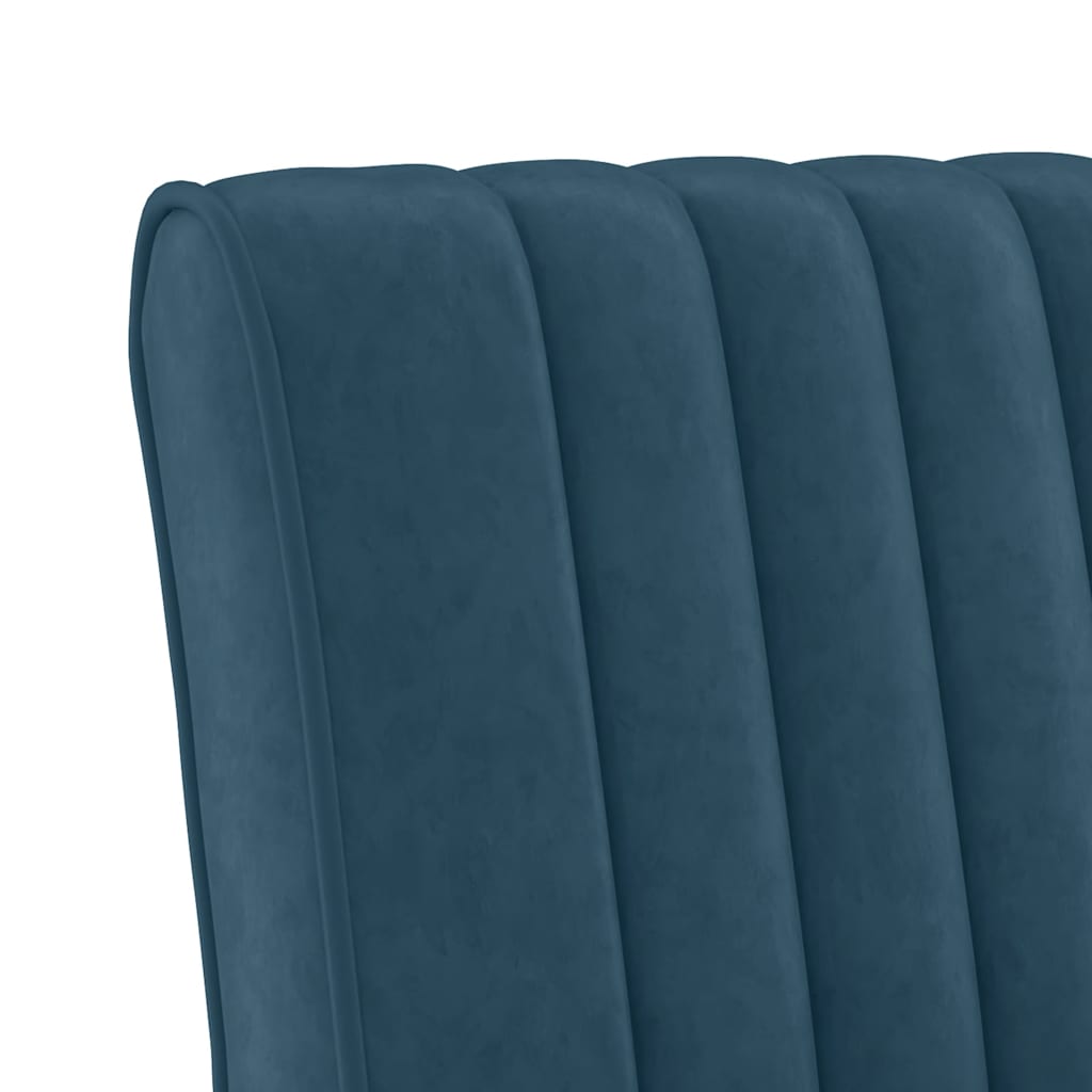 vidaXL Chaise rembourrée velours bleu