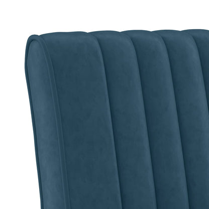 vidaXL Chaise rembourrée velours bleu