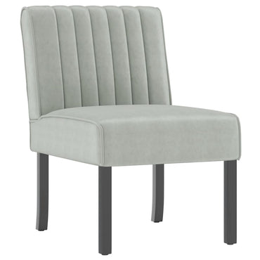 vidaXL Chaise rembourrée gris clair en velours