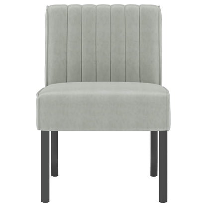vidaXL Chaise rembourrée gris clair en velours