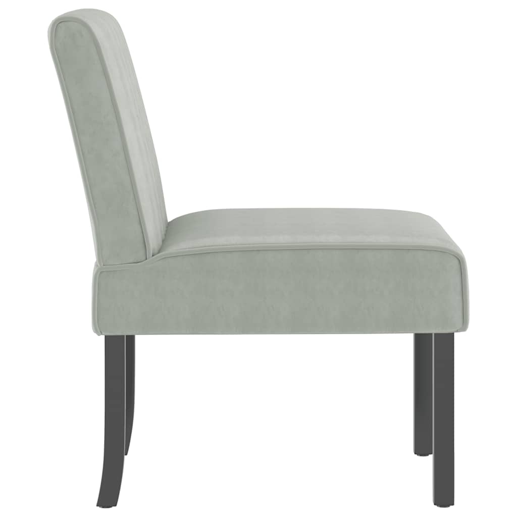 vidaXL Chaise rembourrée gris clair en velours