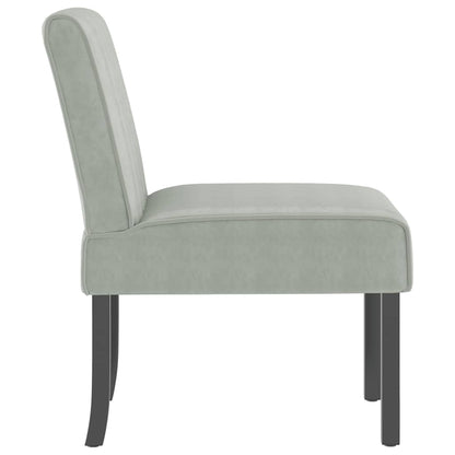 vidaXL Chaise rembourrée gris clair en velours