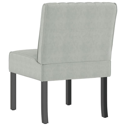 vidaXL Chaise rembourrée gris clair en velours
