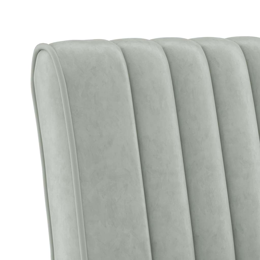 vidaXL Chaise rembourrée gris clair en velours