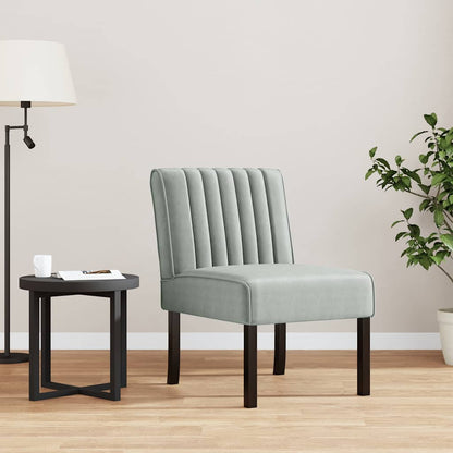 vidaXL Chaise rembourrée gris clair en velours
