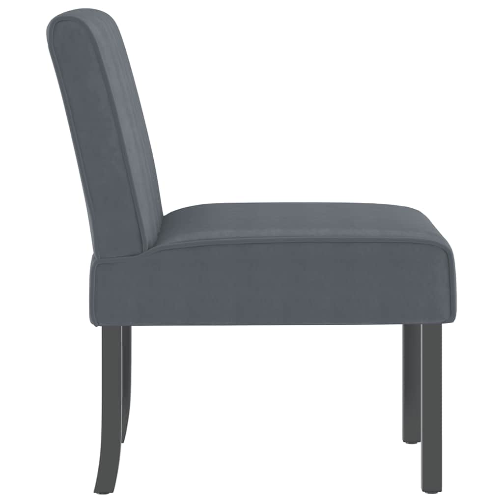 vidaXL Chaise rembourrée gris foncé velours