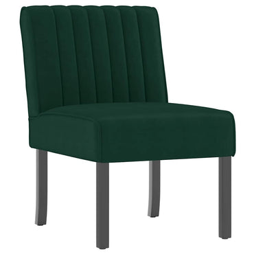 vidaXL Chaise rembourrée vert foncé velours