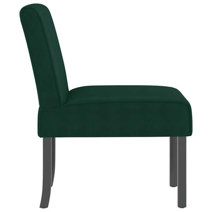 vidaXL Chaise rembourrée vert foncé velours