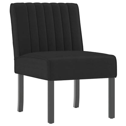 vidaXL Chaise rembourrée en velours noir