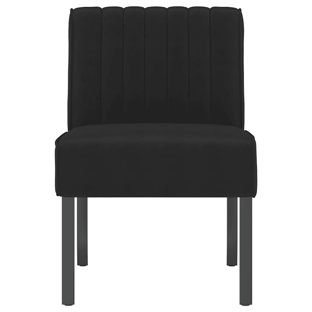 vidaXL Chaise rembourrée en velours noir