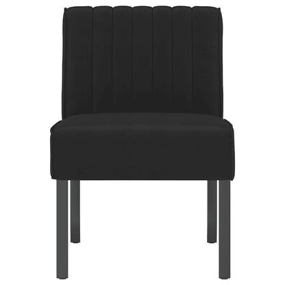 vidaXL Chaise rembourrée en velours noir