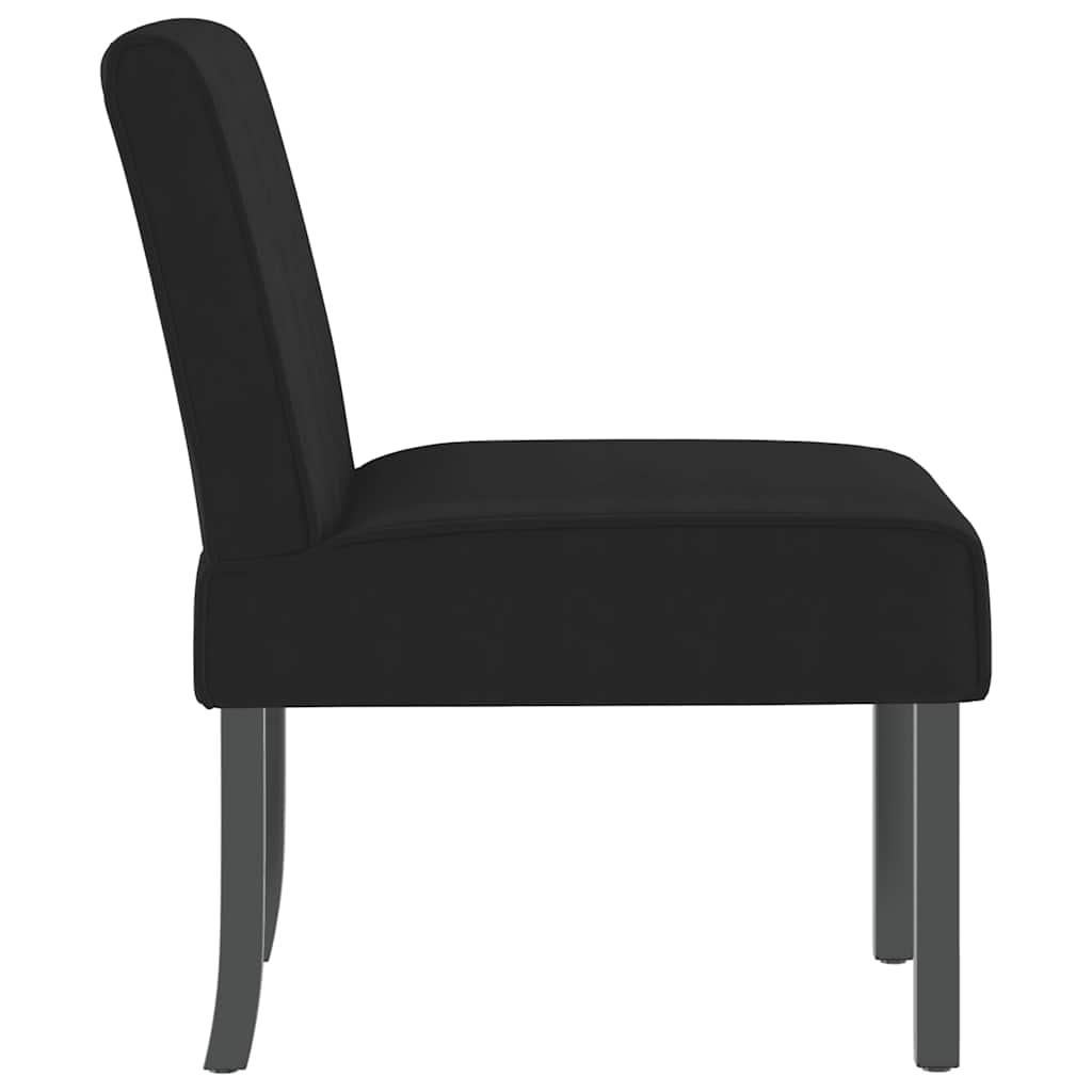 vidaXL Chaise rembourrée en velours noir