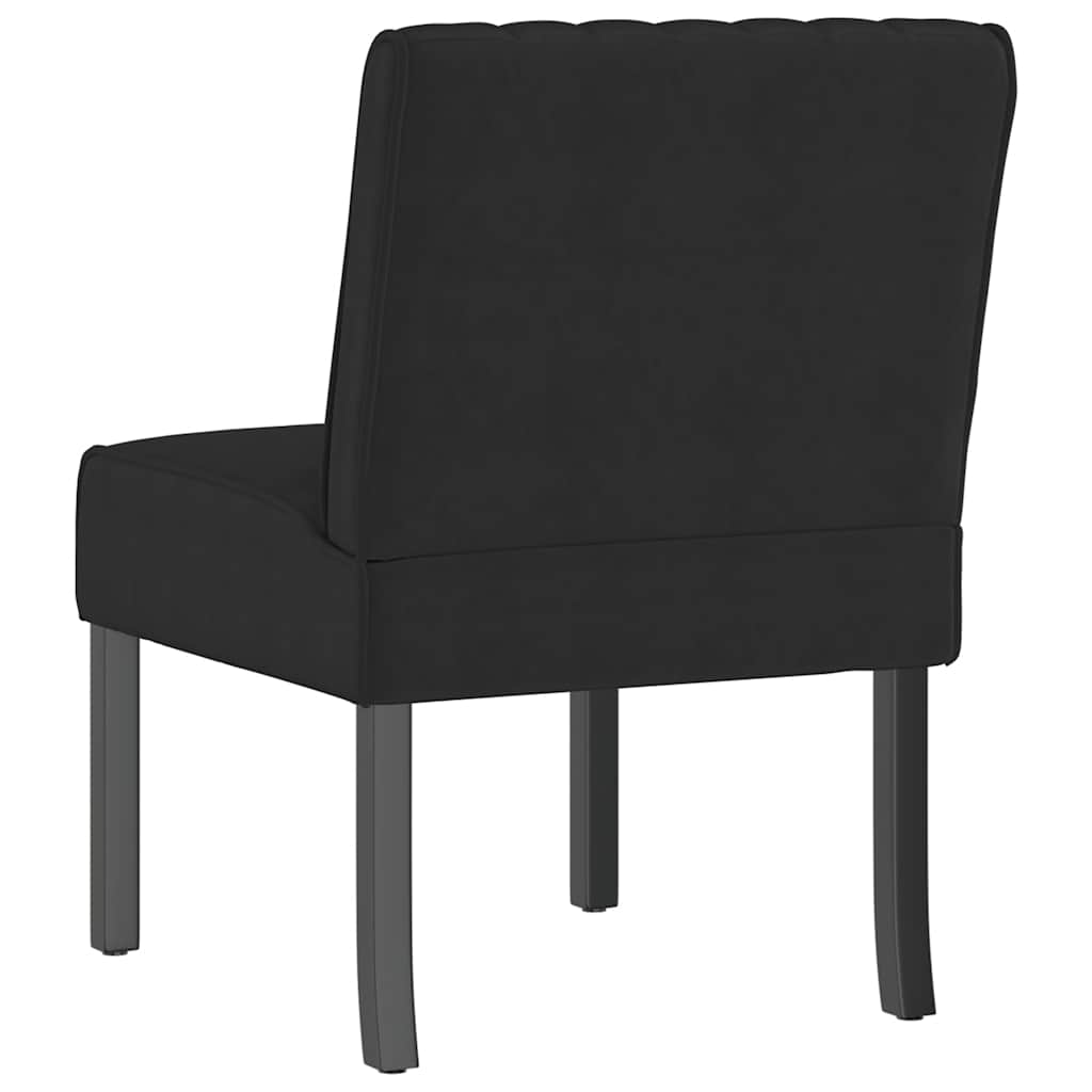 vidaXL Chaise rembourrée en velours noir