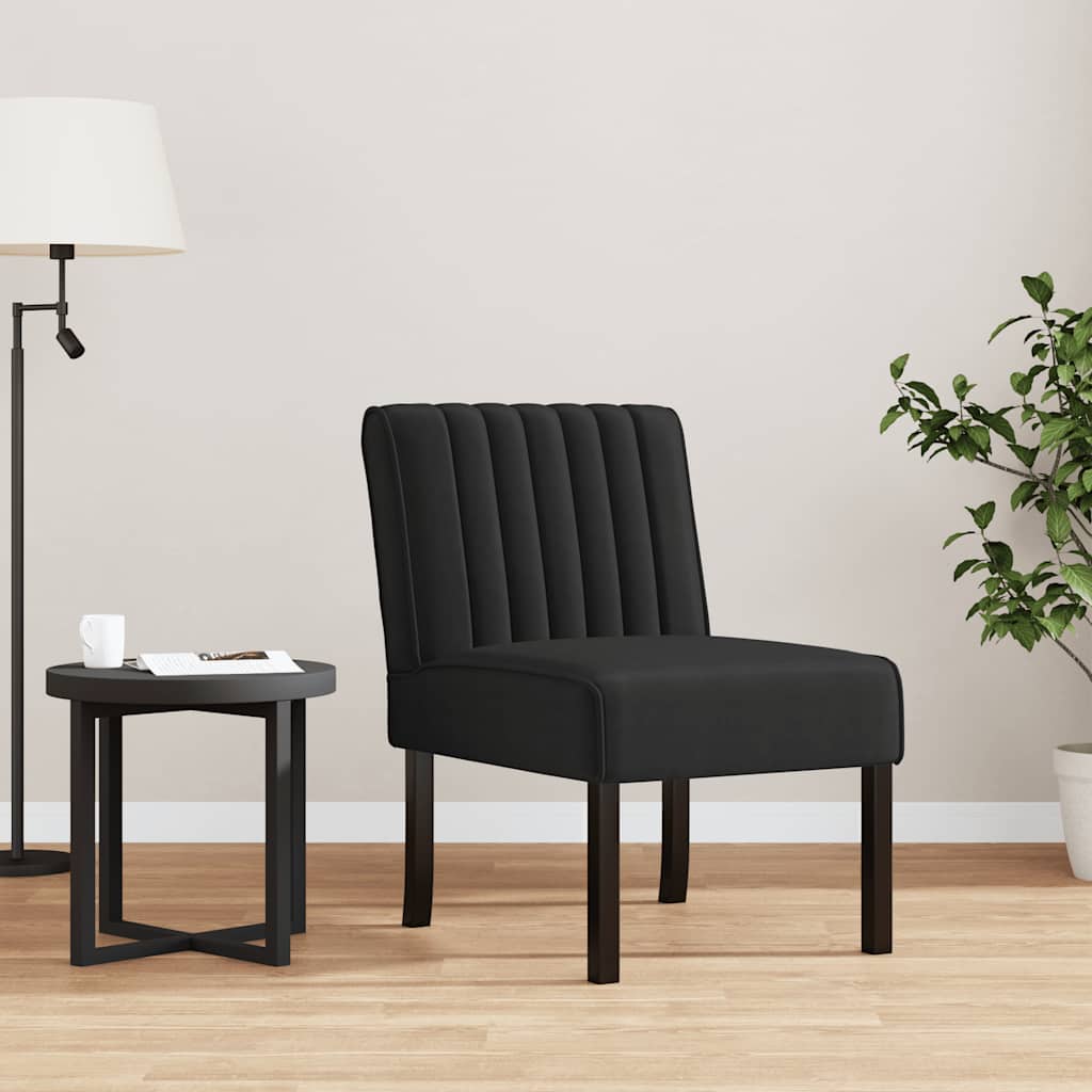 vidaXL Chaise rembourrée en velours noir