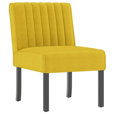 vidaXL Chaise rembourrée jaune velours