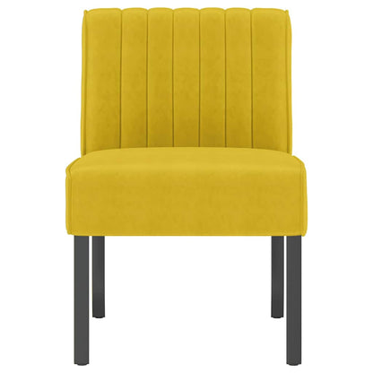 vidaXL Chaise rembourrée jaune velours