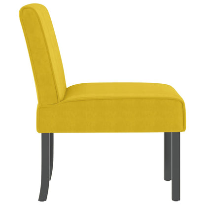 vidaXL Chaise rembourrée jaune velours