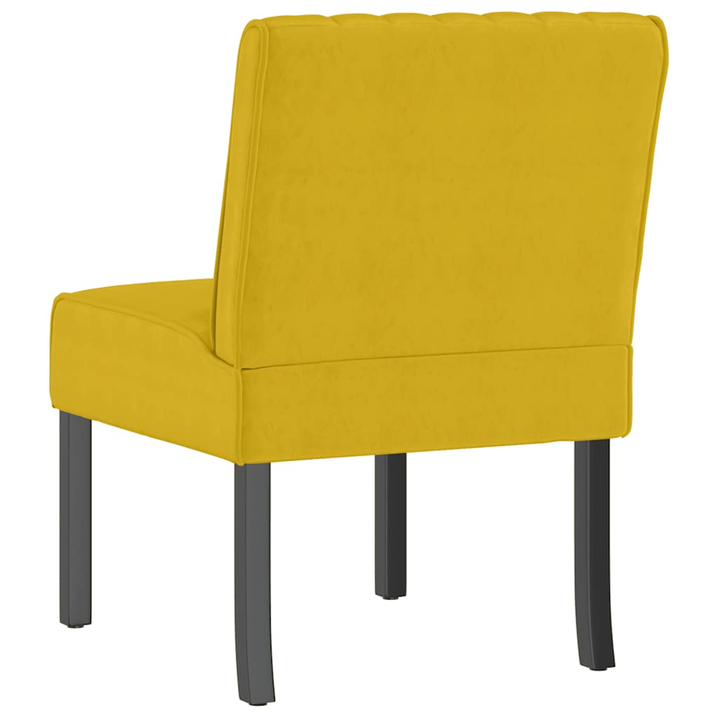 vidaXL Chaise rembourrée jaune velours