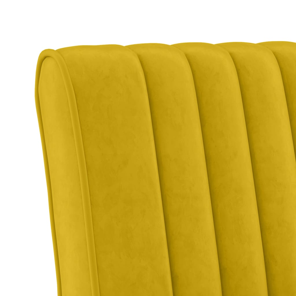 vidaXL Chaise rembourrée jaune velours