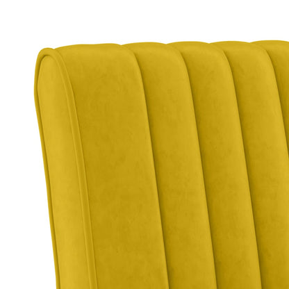 vidaXL Chaise rembourrée jaune velours