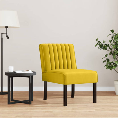 vidaXL Chaise rembourrée jaune velours
