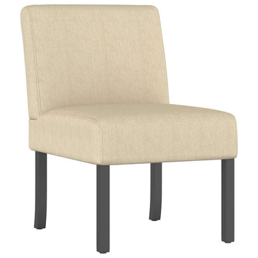 vidaXL Chaise rembourrée en tissu crème