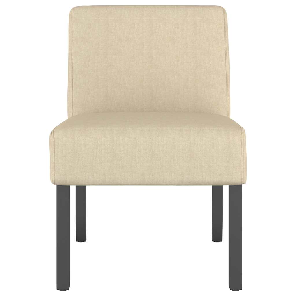 vidaXL Chaise rembourrée en tissu crème