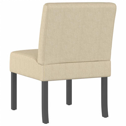 vidaXL Chaise rembourrée en tissu crème