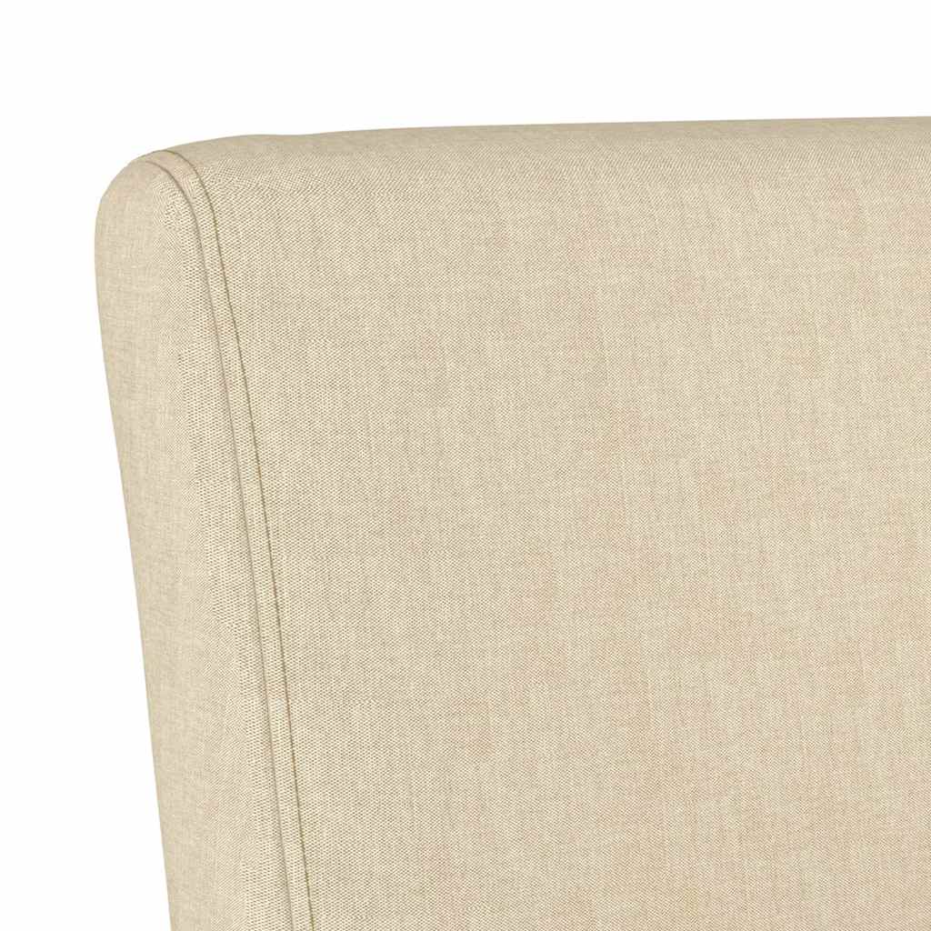 vidaXL Chaise rembourrée en tissu crème