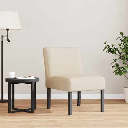 vidaXL Chaise rembourrée en tissu crème