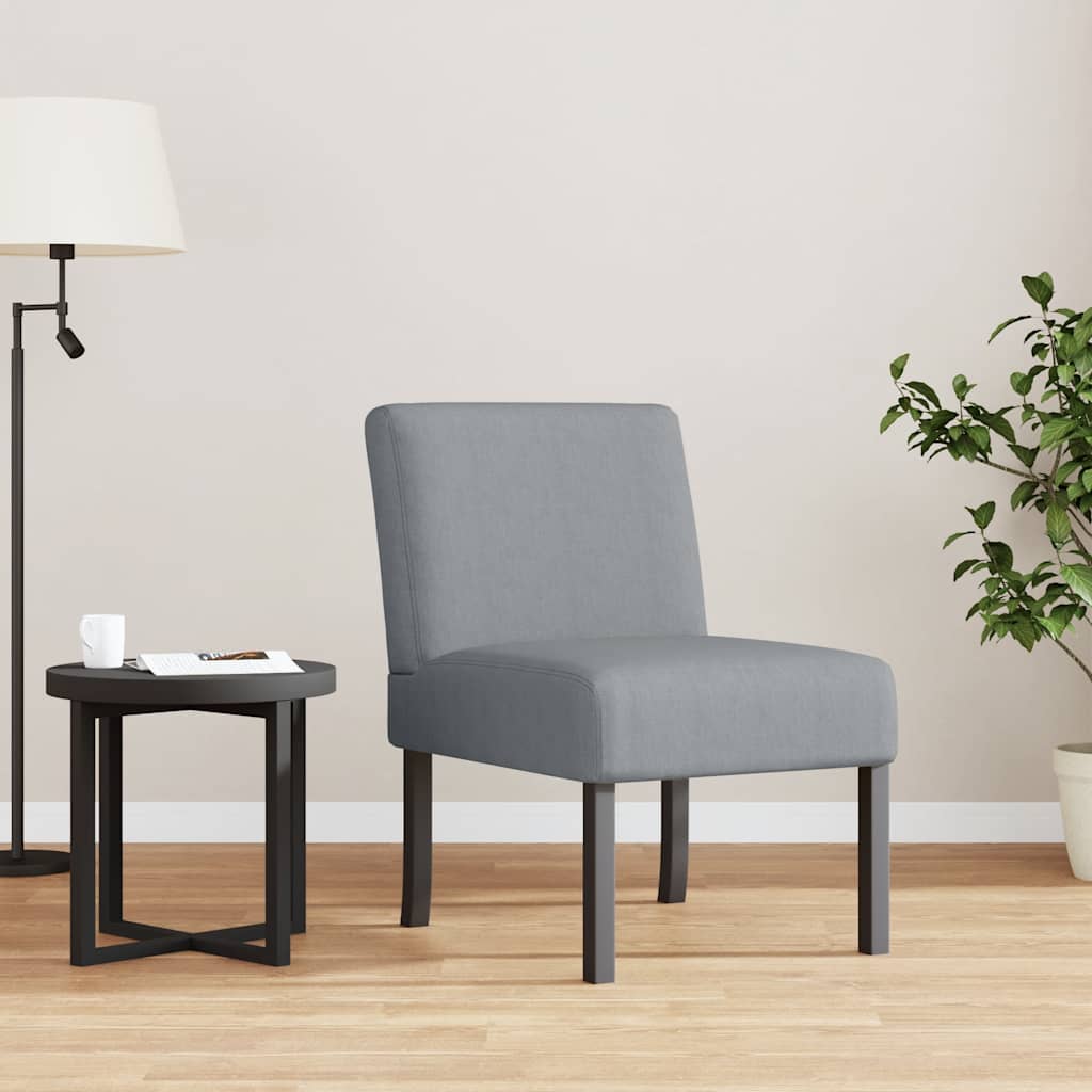 vidaXL Chaise rembourrée gris clair en tissu