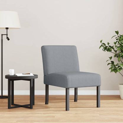 vidaXL Chaise rembourrée gris clair en tissu