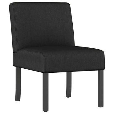 vidaXL Chaise rembourrée tissu noir