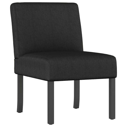 vidaXL Chaise rembourrée tissu noir