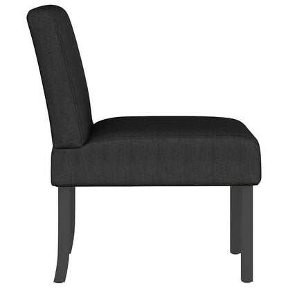 vidaXL Chaise rembourrée tissu noir