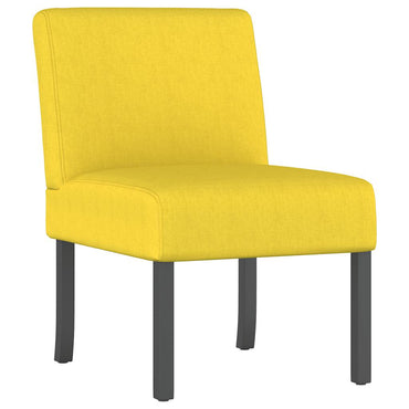 vidaXL Chaise rembourrée Jaune clair Tissu