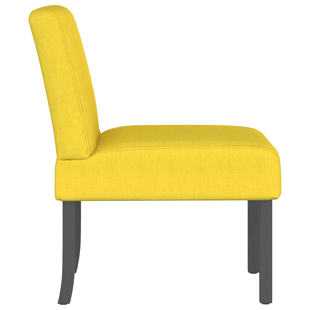 vidaXL Chaise rembourrée Jaune clair Tissu