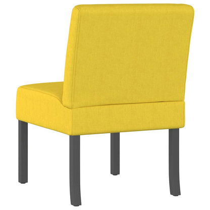 vidaXL Chaise rembourrée Jaune clair Tissu