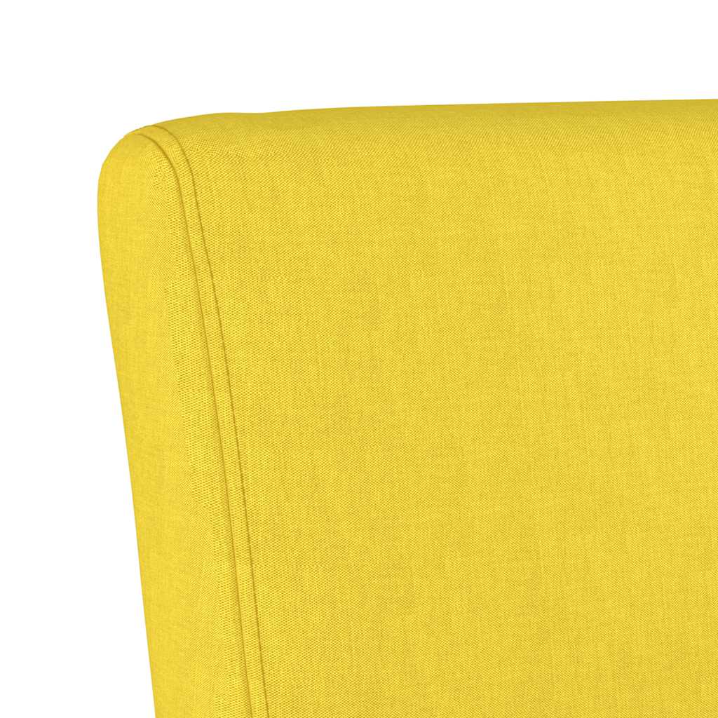 vidaXL Chaise rembourrée Jaune clair Tissu