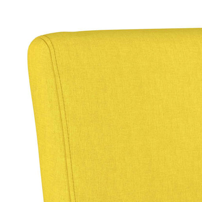 vidaXL Chaise rembourrée Jaune clair Tissu